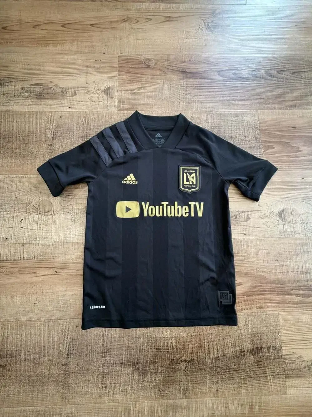 Adidas Los Angeles FC LAFC Youth 2020 Home AEROREADY Soccer Jersey, Size 9-10Y
